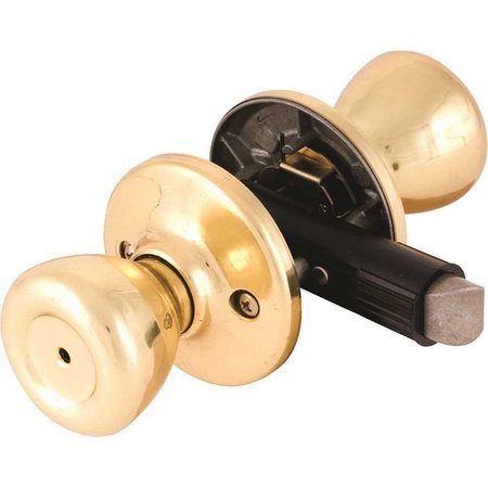 KWIKSET Mobile Home Polished Brass Privacy Bed/Bath Door Knob 300M 3 CP 7/8RFL RCS